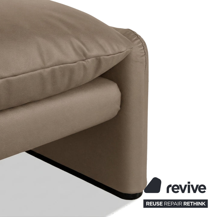 Cassina Maralunge veganes Leder GAVIN 100 Hocker Beige