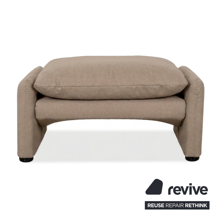 Cassina Maralunge veganes Leder GAVIN 100 Hocker Beige