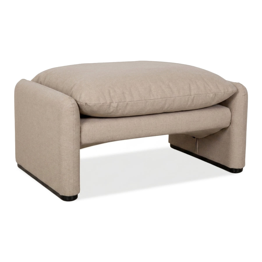 Cassina Maralunge veganes Leder GAVIN 100 Hocker Beige