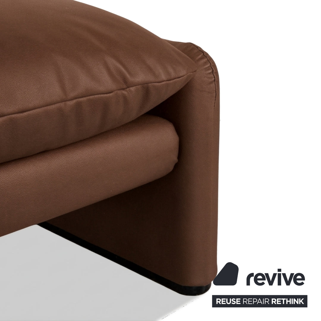 Cassina Maralunge veganes Leder GAVIN 103 Hocker Cognac