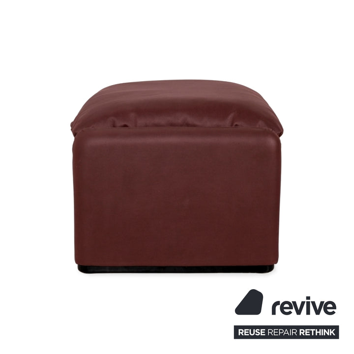 Cassina Maralunge veganes Leder GAVIN 107 Hocker Bordeaux Rot