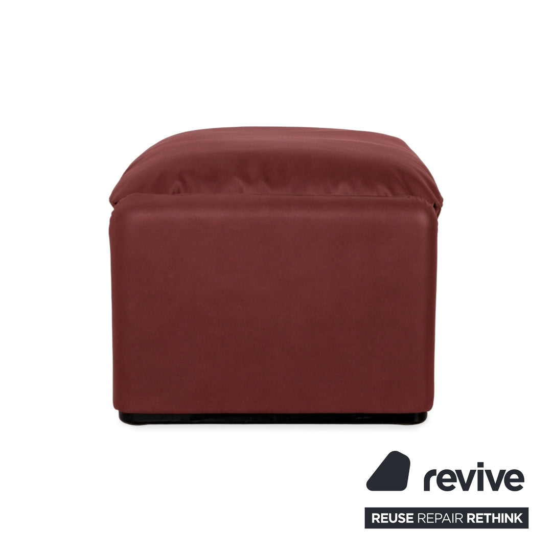 Cassina Maralunge veganes Leder GAVIN 107 Hocker Bordeaux Rot
