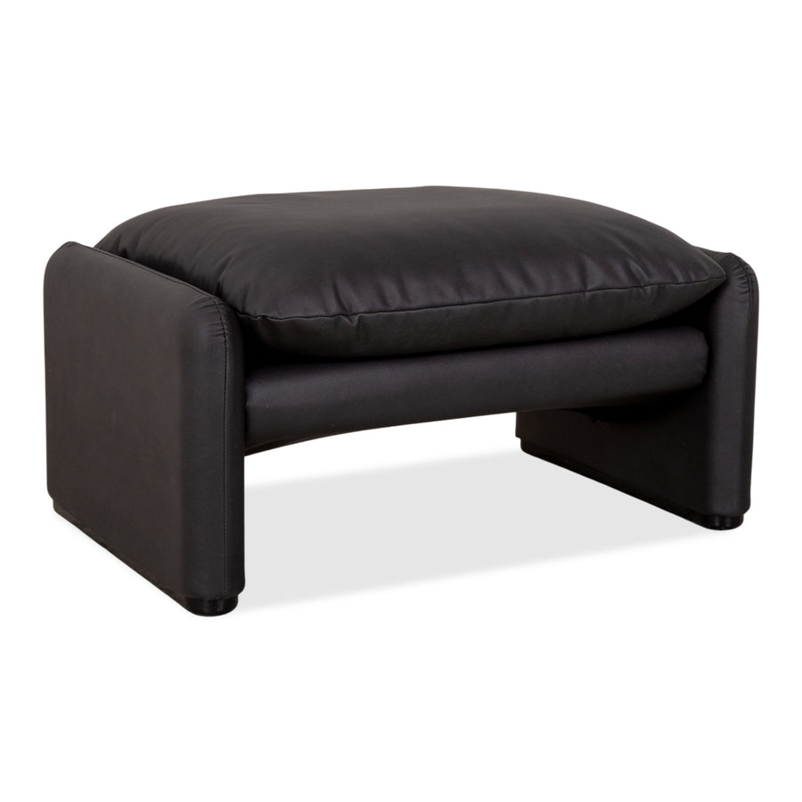 Cassina Maralunge veganes Leder GAVIN 117 Hocker Anthrazit