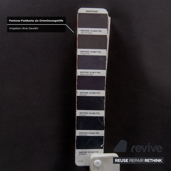 Tabouret Cassina Maralunge GAVIN 117 en cuir végétalien anthracite