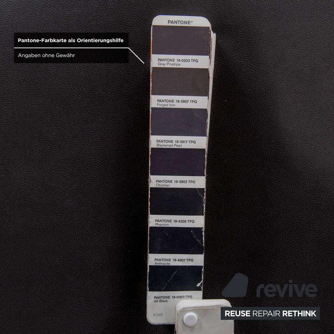 Cassina Maralunge veganes Leder GAVIN 117 Hocker Anthrazit