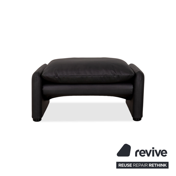 Tabouret Cassina Maralunge GAVIN 117 en cuir végétalien anthracite