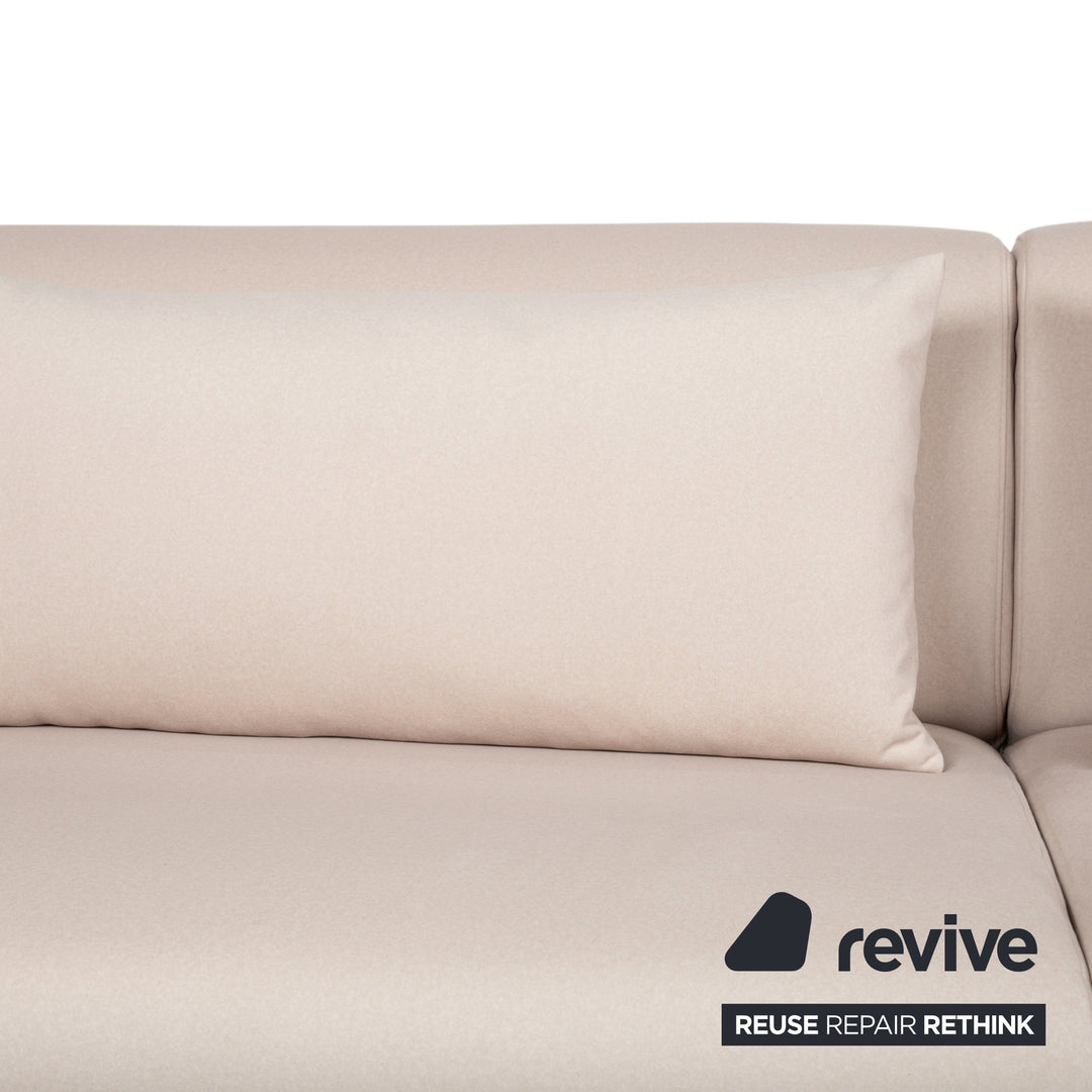 Cassina Met 250 Garnitur Stoff Beige Creme 2x Dreisitzer Sofa Couch Neubezug WOOLLY 506