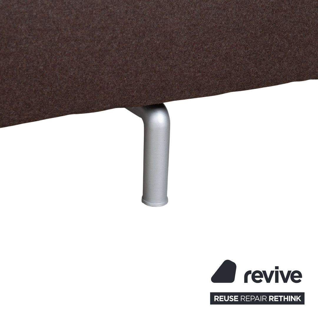 Cassina Met 250 Stoff Dreisitzer Braun Filz Wolle Couch Neubezug