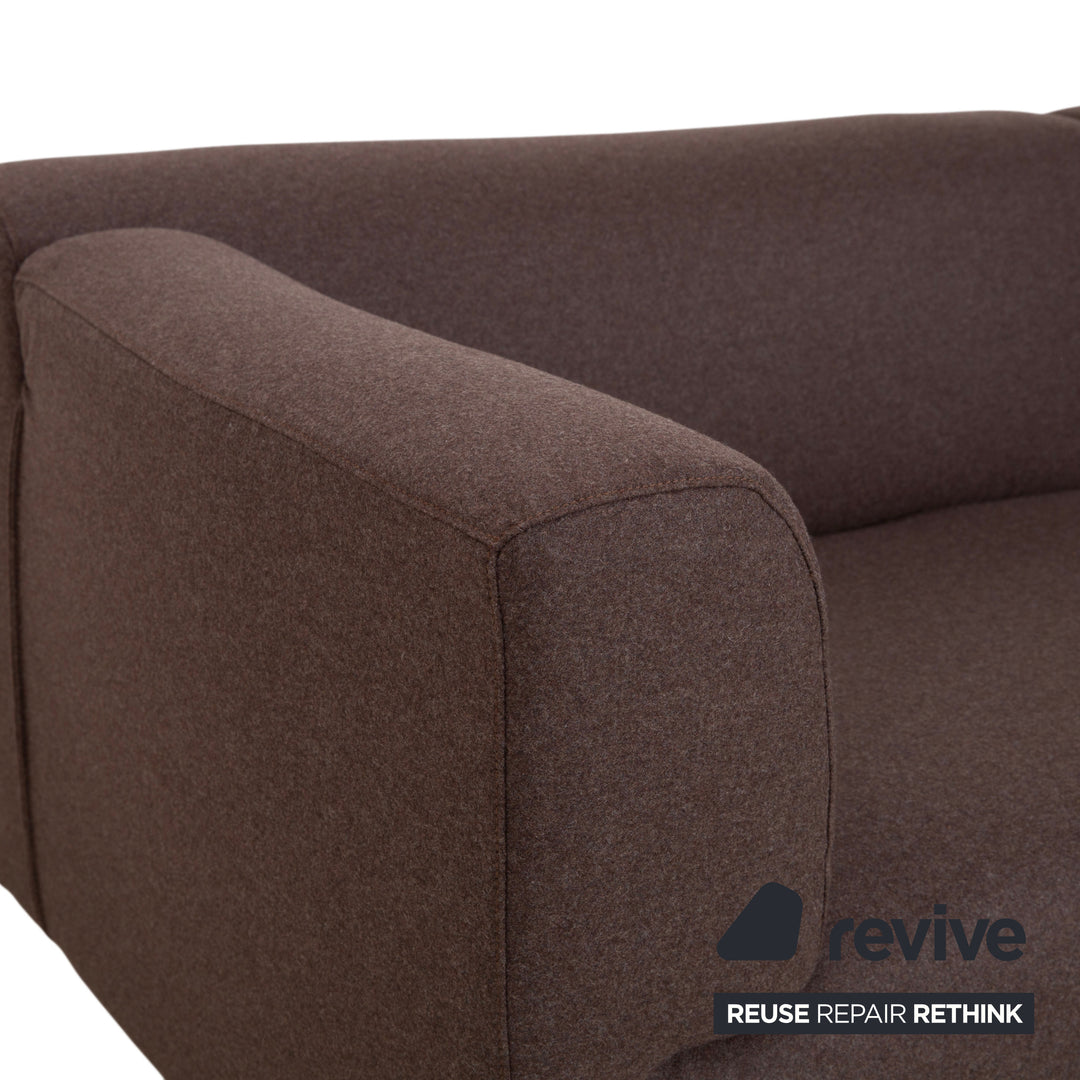 Cassina Met 250 Stoff Dreisitzer Braun Filz Wolle Couch Neubezug