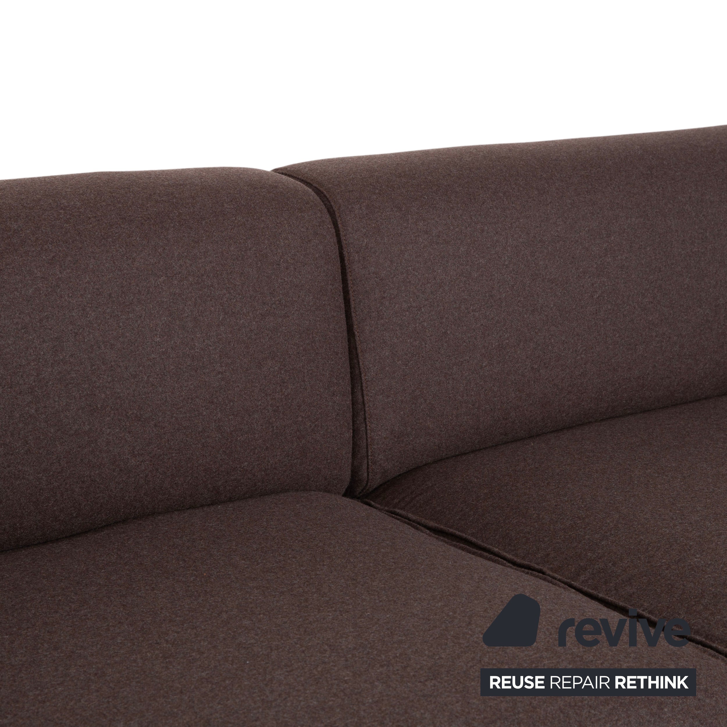 Cassina Met 250 Stoff Dreisitzer Braun Filz Wolle Couch Neubezug