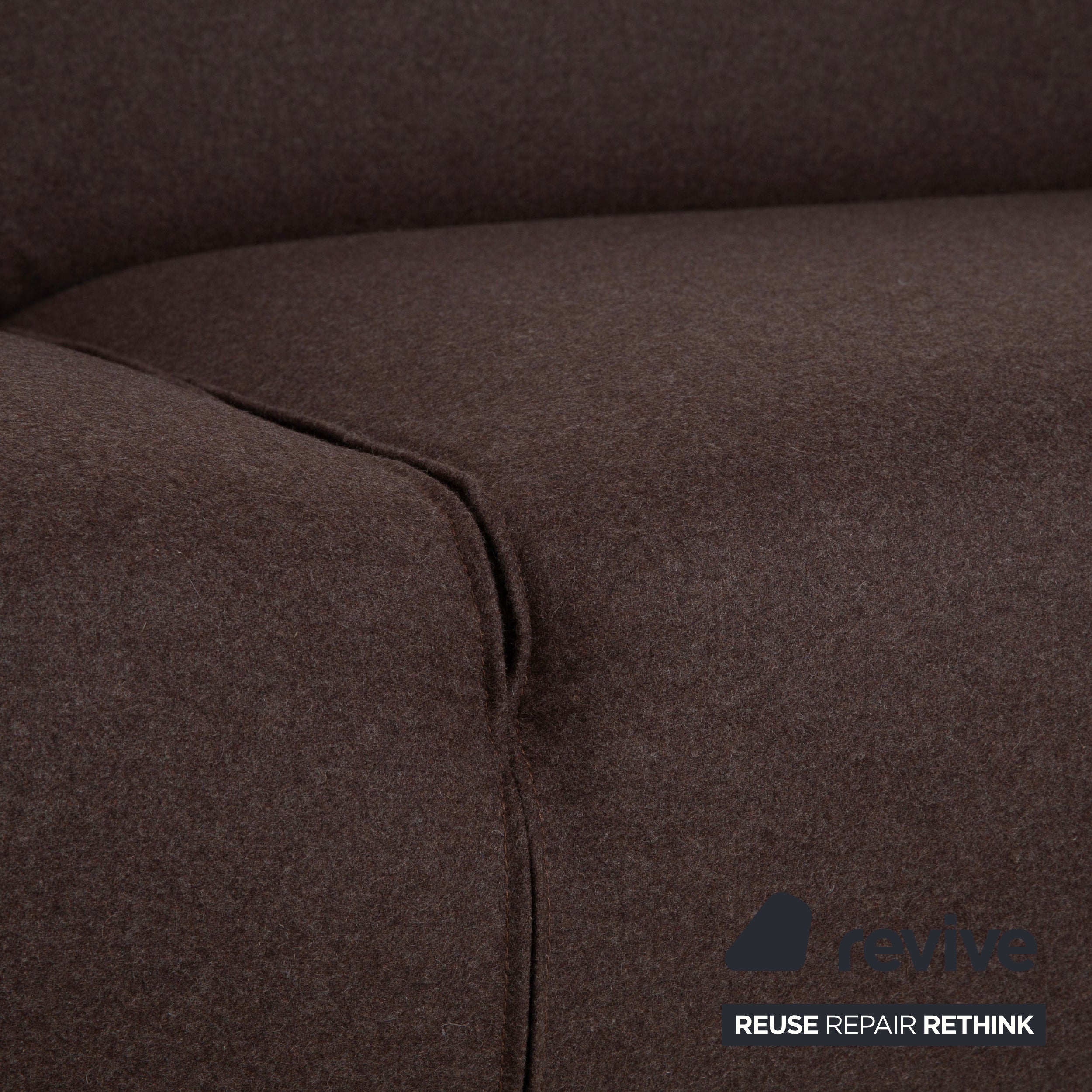 Cassina Met 250 Stoff Dreisitzer Braun Filz Wolle Couch Neubezug