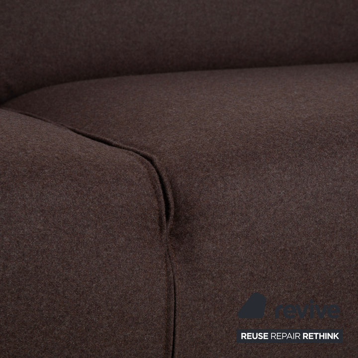 Cassina Met 250 Stoff Dreisitzer Braun Filz Wolle Couch Neubezug