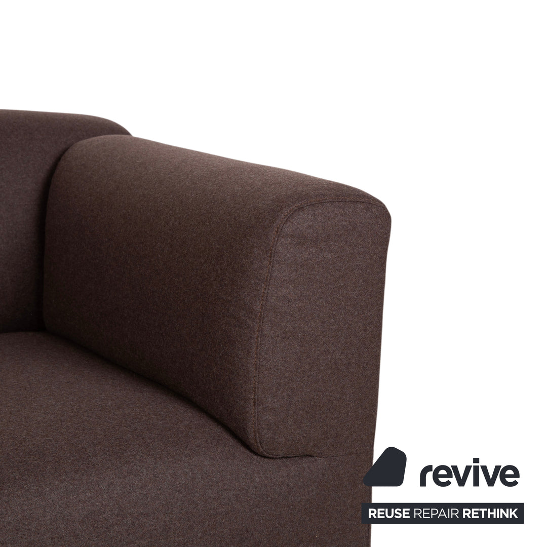 Cassina Met 250 Stoff Dreisitzer Braun Filz Wolle Couch Neubezug