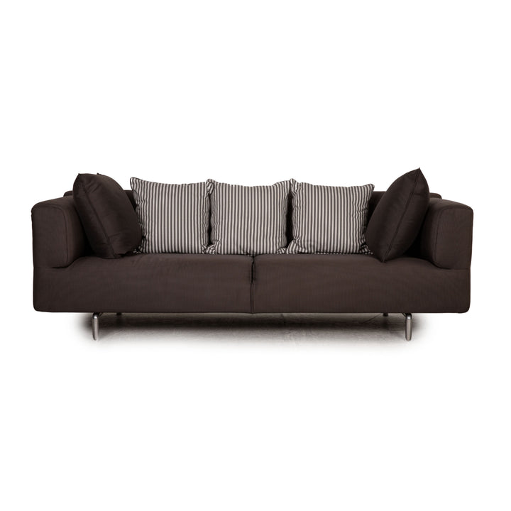 Cassina Met 250 Fabric Three Seater Gray Sofa Couch