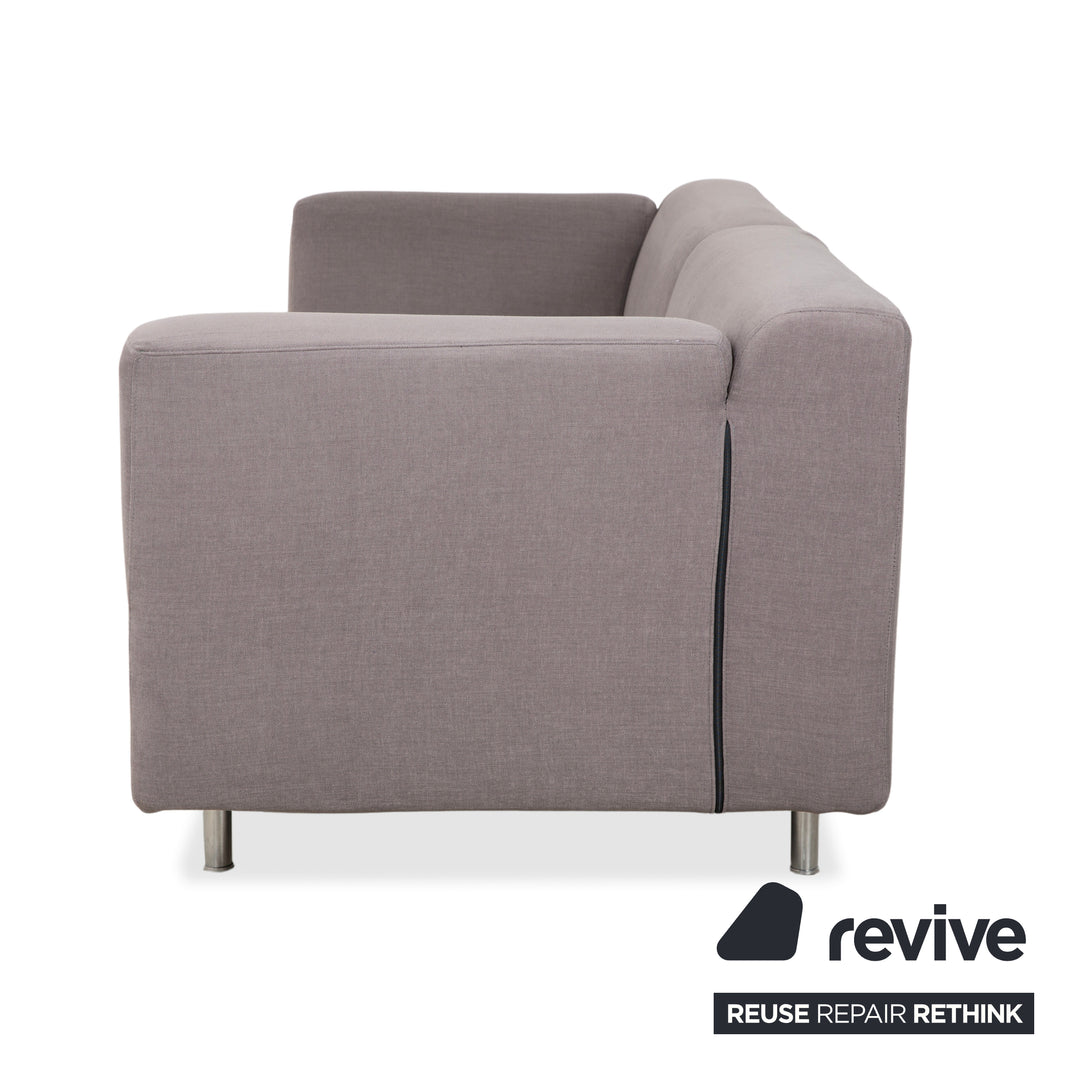 Cassina Met 250 Stoff Dreisitzer Grau Taupe Sofa Couch Neubezug