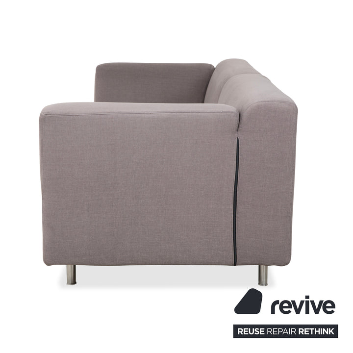 Cassina Met 250 Stoff Dreisitzer Grau Taupe Sofa Couch Neubezug
