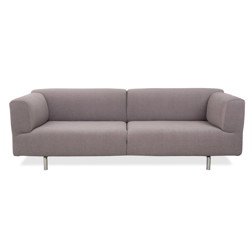 Réfection du canapé trois places en tissu gris taupe Cassina Met 250