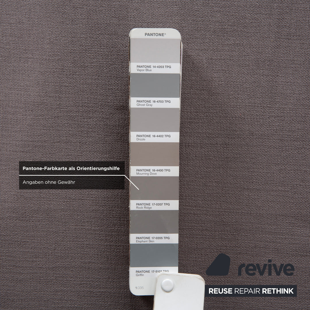 Cassina Met 250 Stoff Dreisitzer Grau Taupe Sofa Couch Neubezug