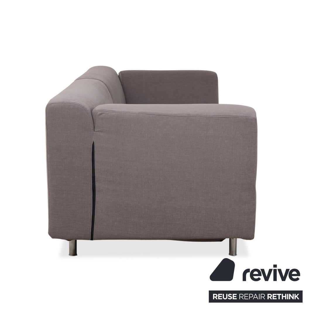 Cassina Met 250 Stoff Dreisitzer Grau Taupe Sofa Couch Neubezug