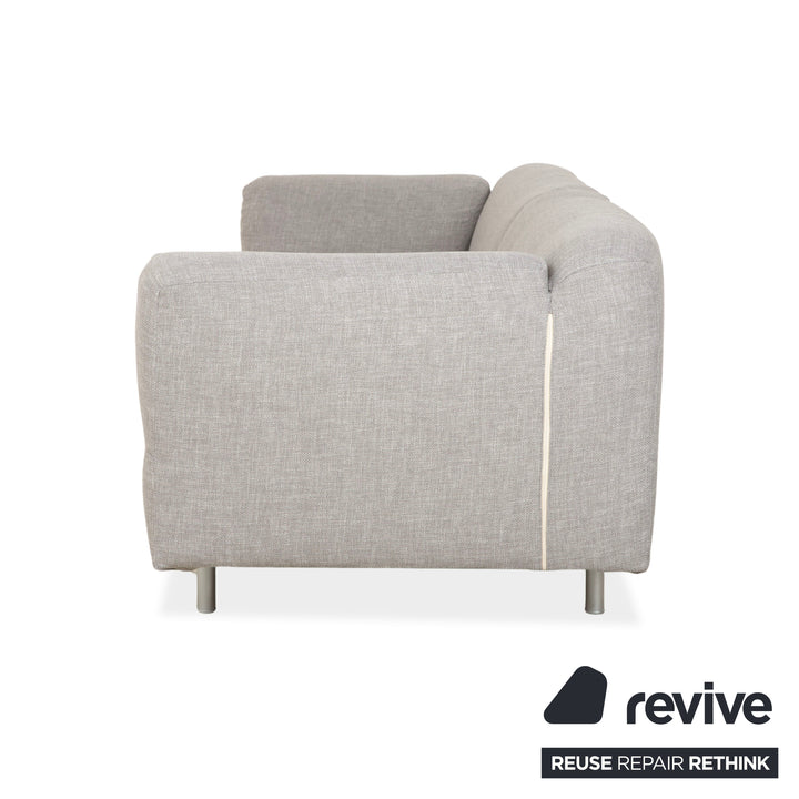 Cassina Met 250 Stoff Dreisitzer Hellgrau Sofa Couch Neubezug