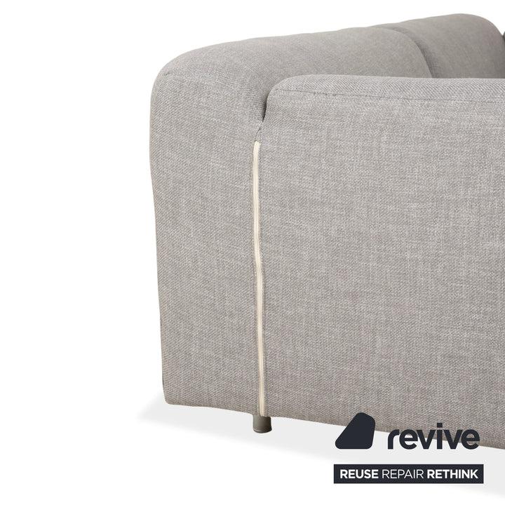 Cassina Met 250 Stoff Dreisitzer Hellgrau Sofa Couch Neubezug