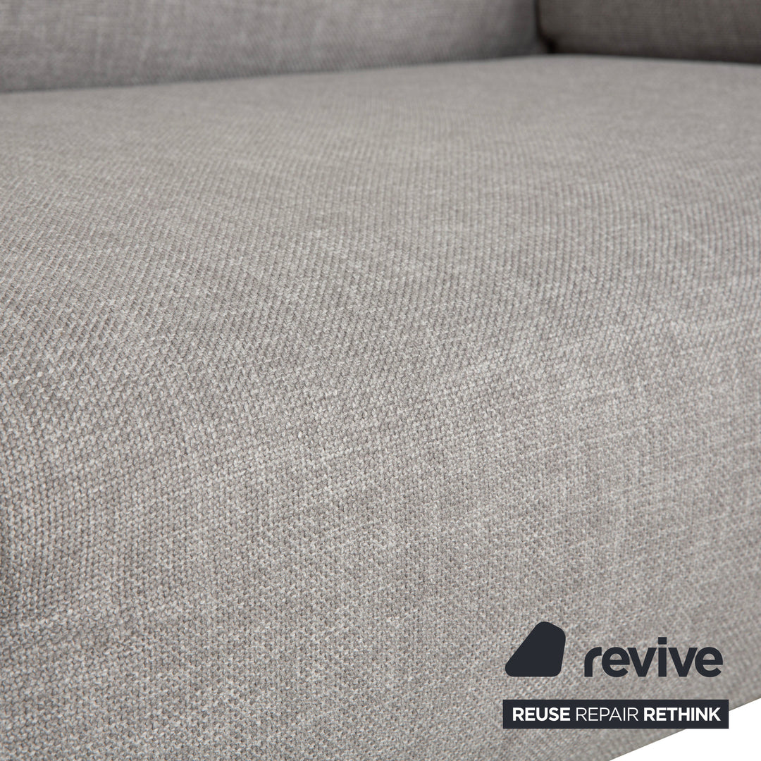 Canapé trois places Cassina Met 250 en tissu gris clair, rembourrage