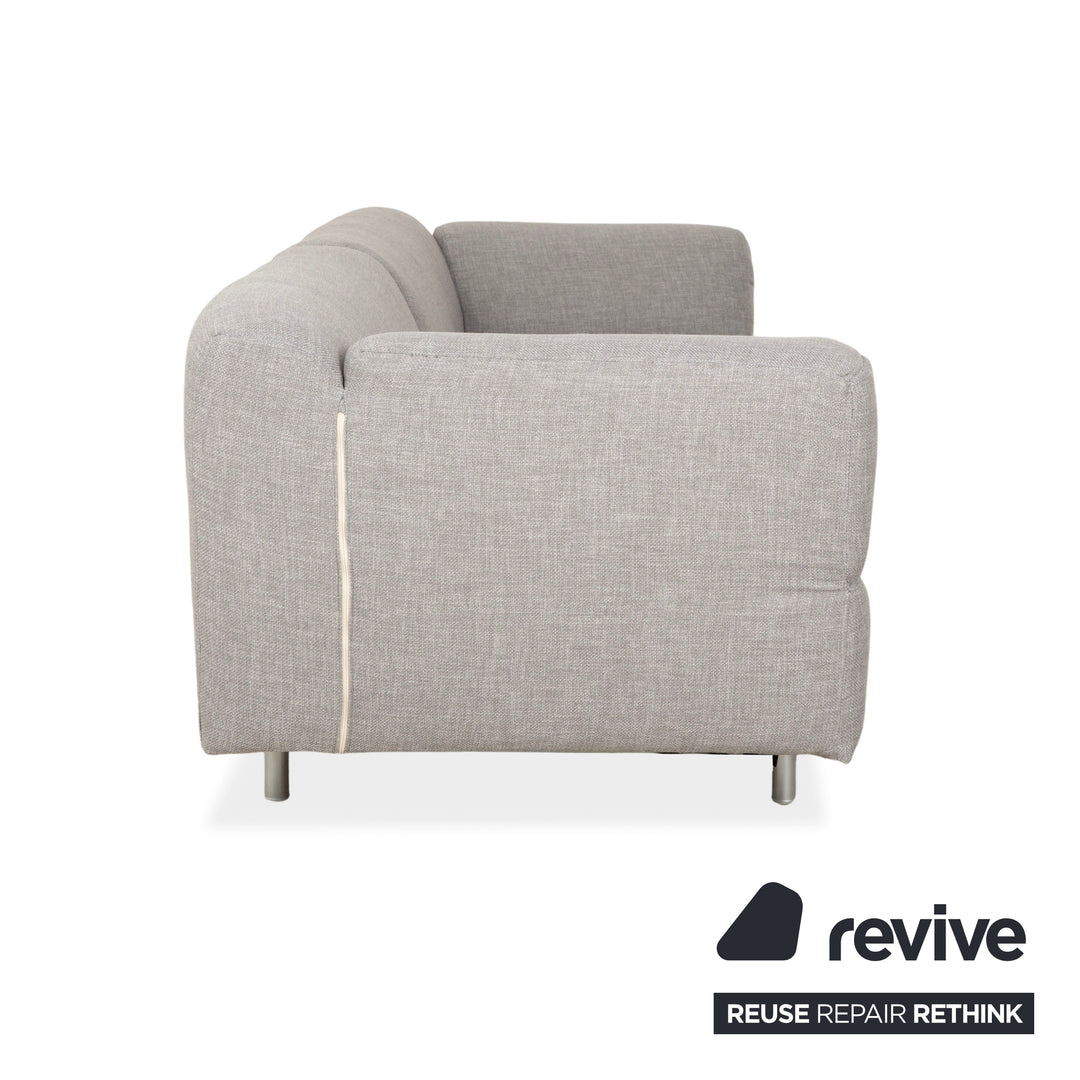 Cassina Met 250 Stoff Dreisitzer Hellgrau Sofa Couch Neubezug