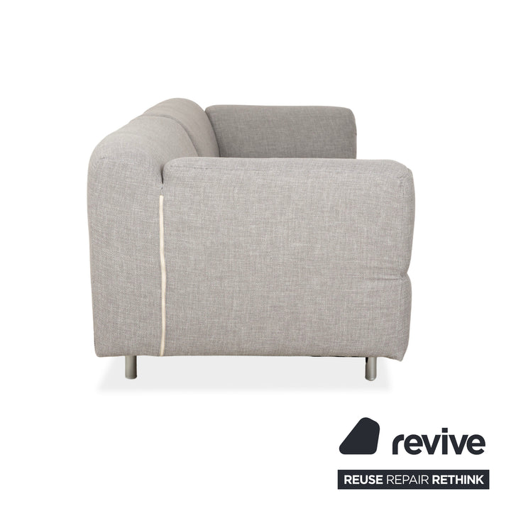 Cassina Met 250 Stoff Dreisitzer Hellgrau Sofa Couch Neubezug