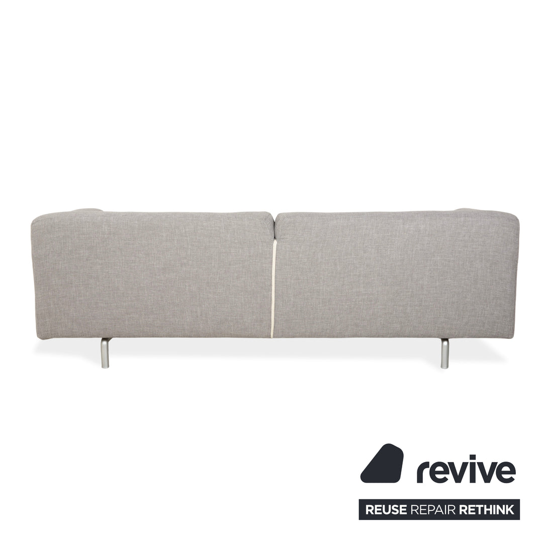 Cassina Met 250 Stoff Dreisitzer Hellgrau Sofa Couch Neubezug