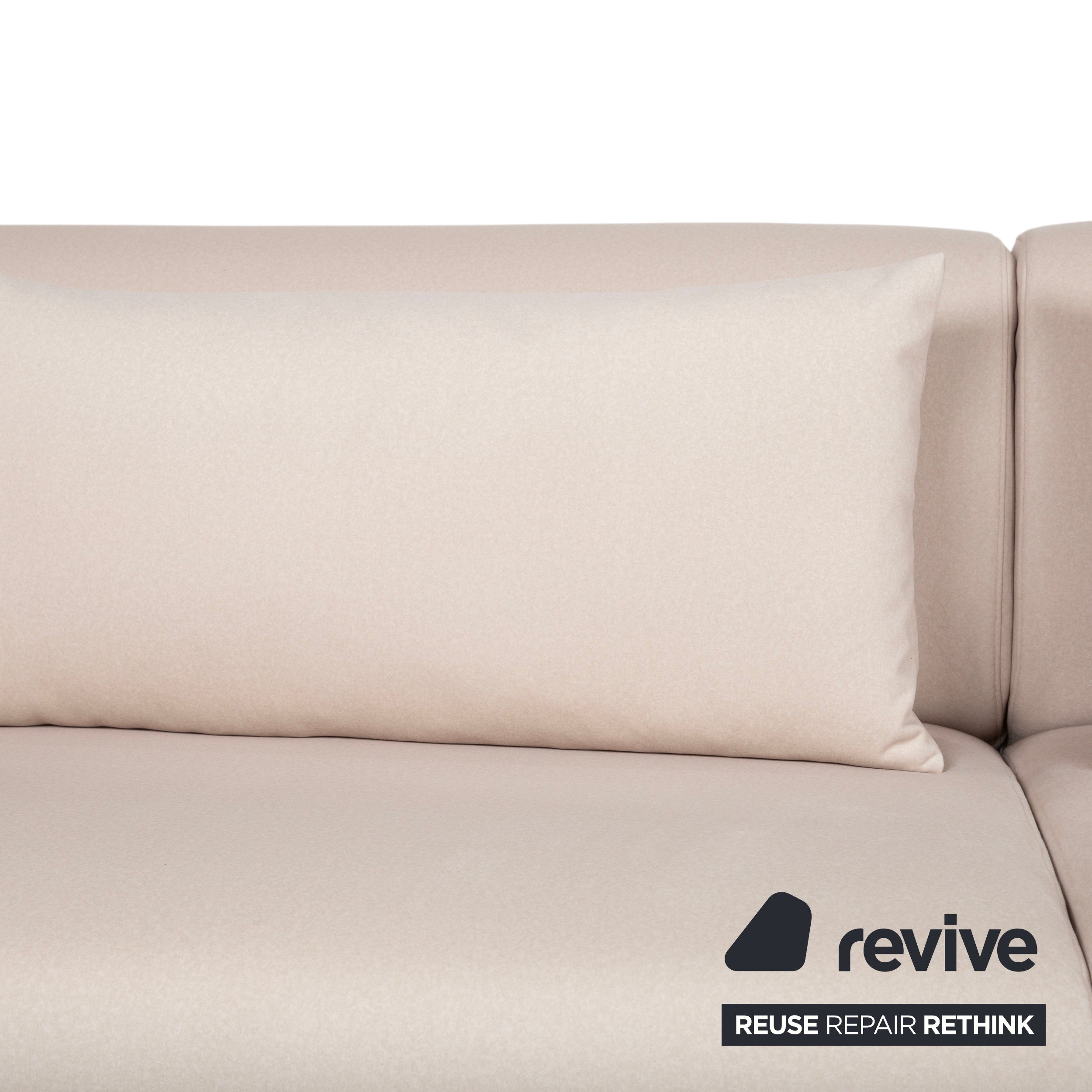 Cassina Met 250 Stoff Beige Creme Dreisitzer Sofa Couch Neubezug WOOLLY 506
