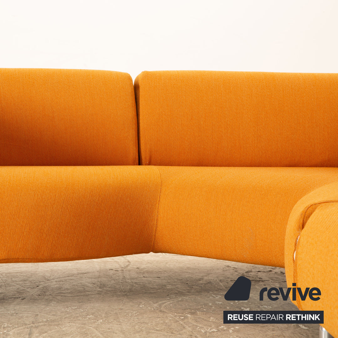 Cassina Met 250 Stoff Ecksofa Gelb Orange Sofa Couch Neubezug