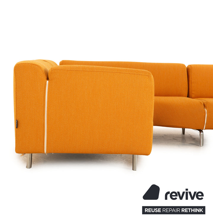 Cassina Met 250 Stoff Ecksofa Gelb Orange Sofa Couch Neubezug