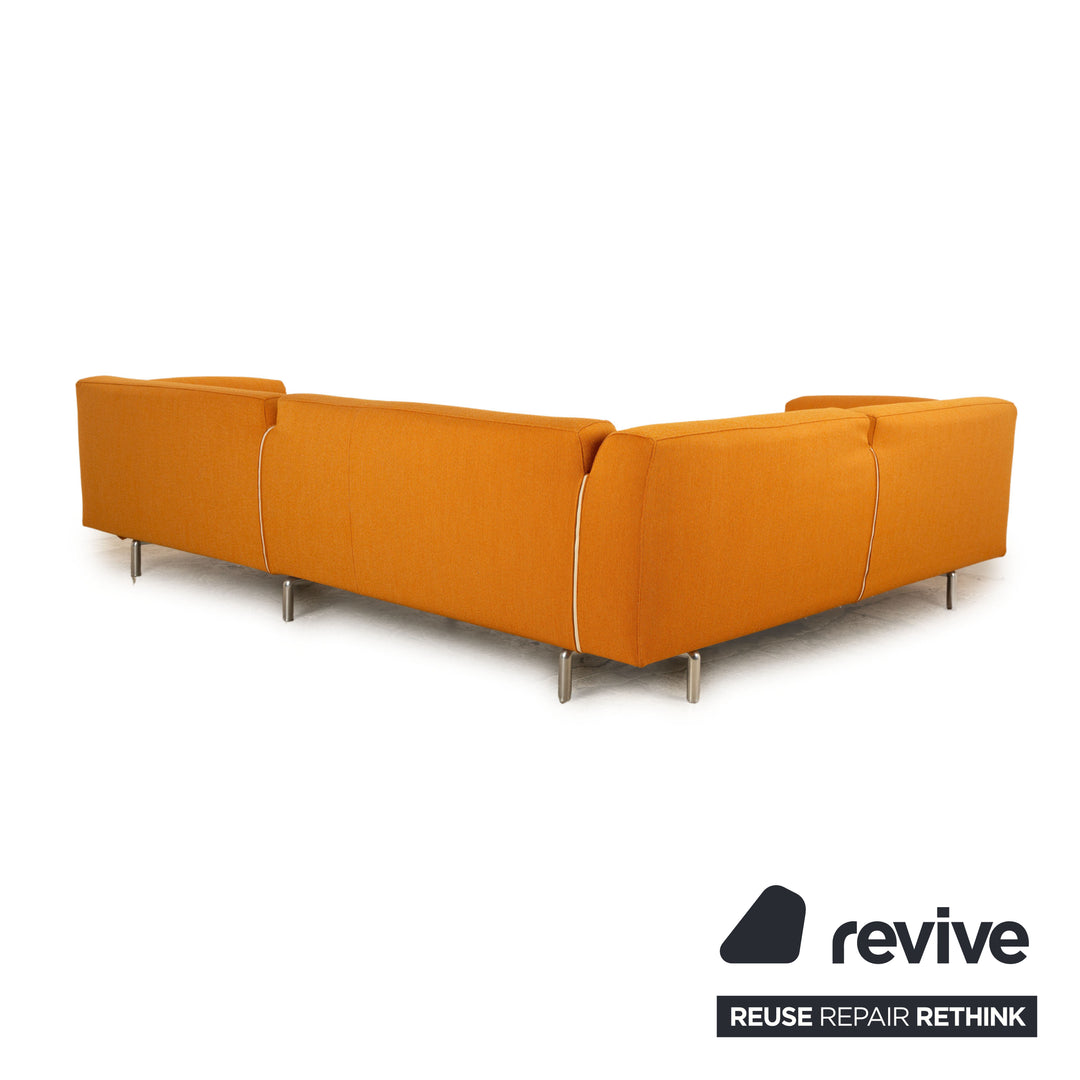 Cassina Met 250 Stoff Ecksofa Gelb Orange Sofa Couch Neubezug