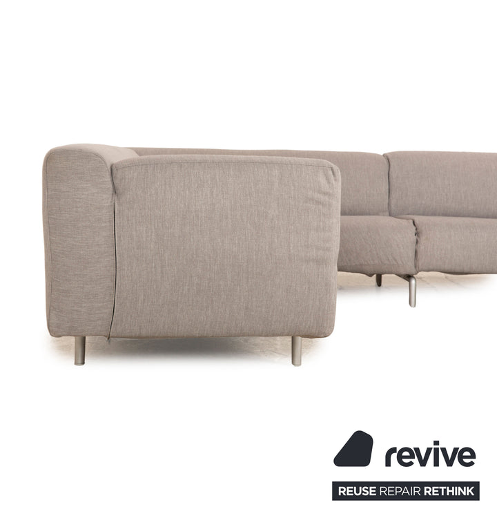 Cassina Met 250 Canapé d'angle en tissu Gris Canapé