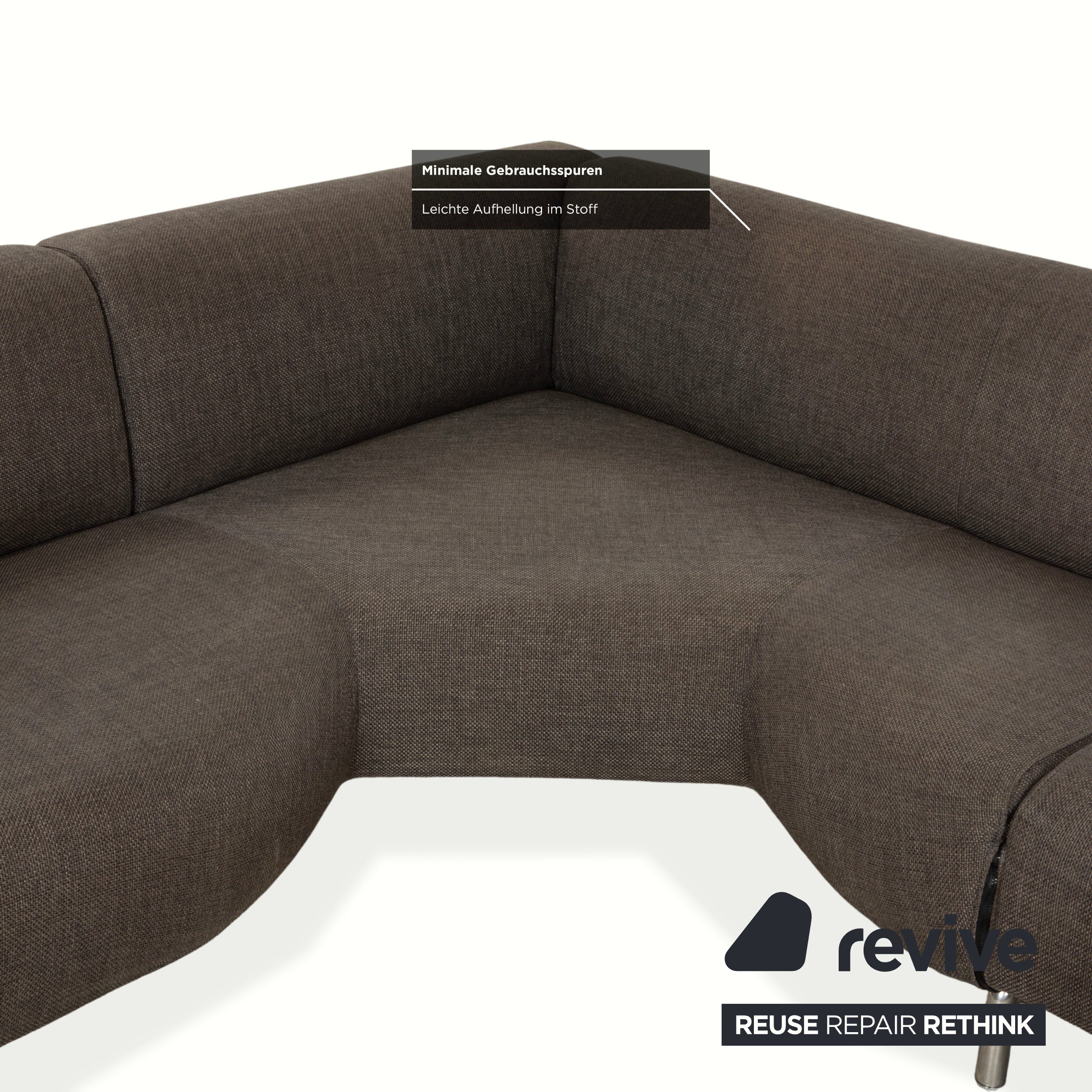 Cassina Met 250 Stoff Ecksofa Grau Sofa Couch