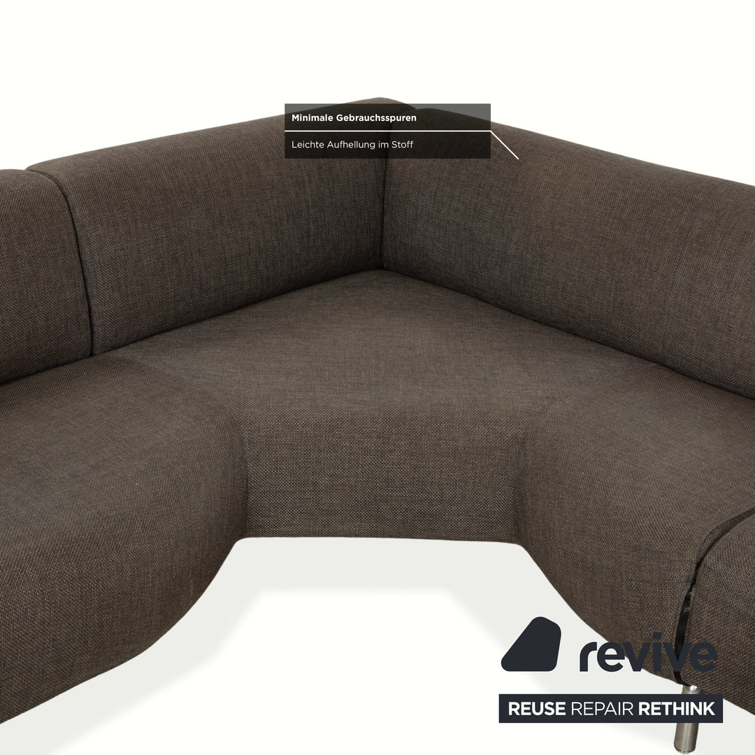 Cassina Met 250 Canapé d'angle en tissu Gris Canapé