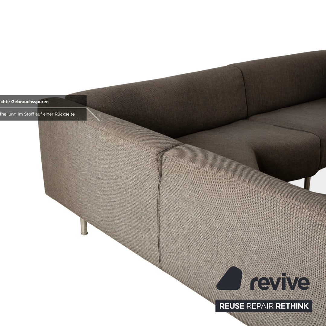 Cassina Met 250 Canapé d'angle en tissu Gris Canapé