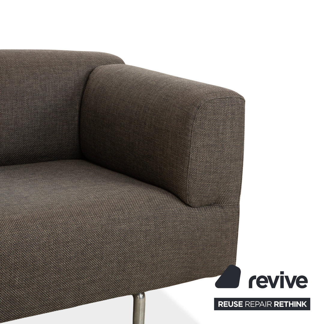 Cassina Met 250 Canapé d'angle en tissu Gris Canapé