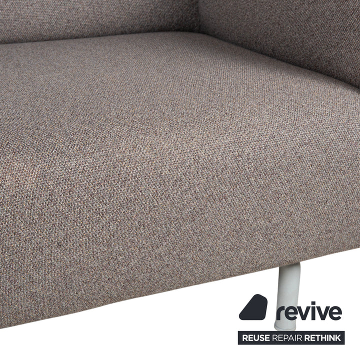 Cassina Met 250 Fabric Two-Seater Grey Beige Sofa Couch