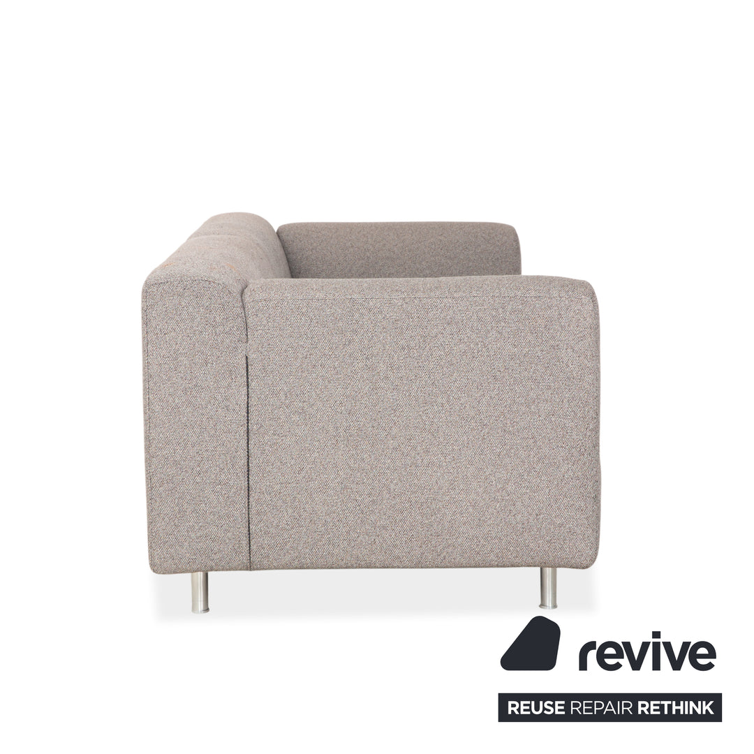Canapé deux places Cassina Met 250 en tissu gris beige