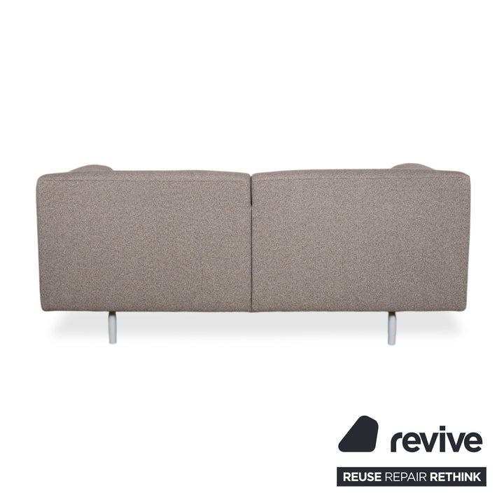 Cassina Met 250 Fabric Two-Seater Grey Beige Sofa Couch
