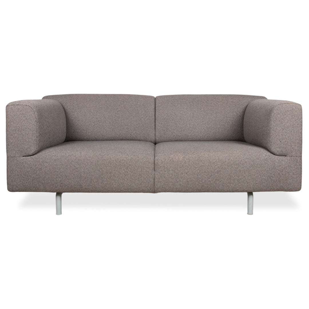 Cassina Met 250 Fabric Two-Seater Grey Beige Sofa Couch