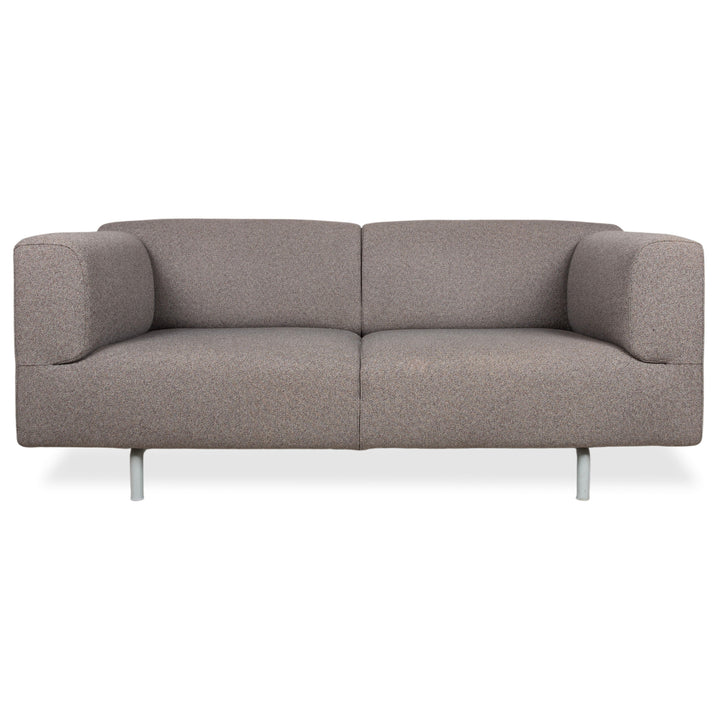 Cassina Met 250 Fabric Two-Seater Grey Beige Sofa Couch