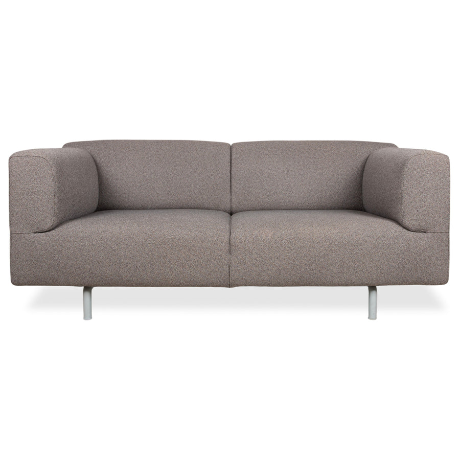 Cassina Met 250 Fabric Two-Seater Grey Beige Sofa Couch