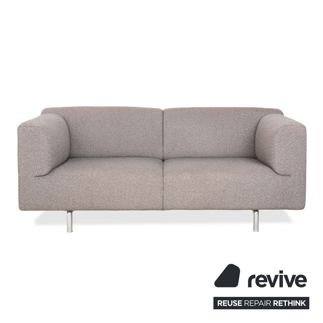 Canapé deux places Cassina Met 250 en tissu gris beige