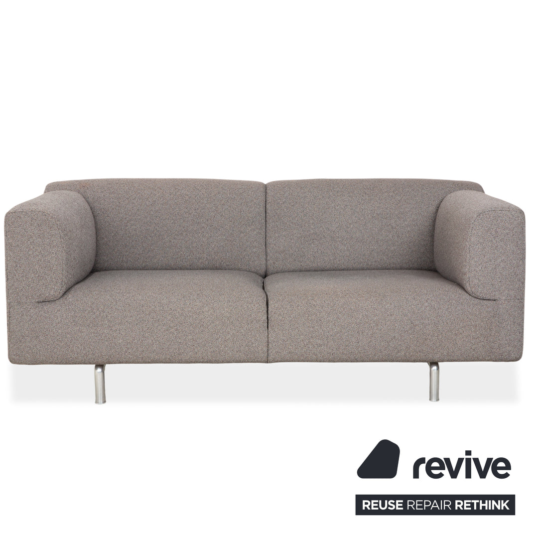 Canapé deux places Cassina Met 250 en tissu gris beige