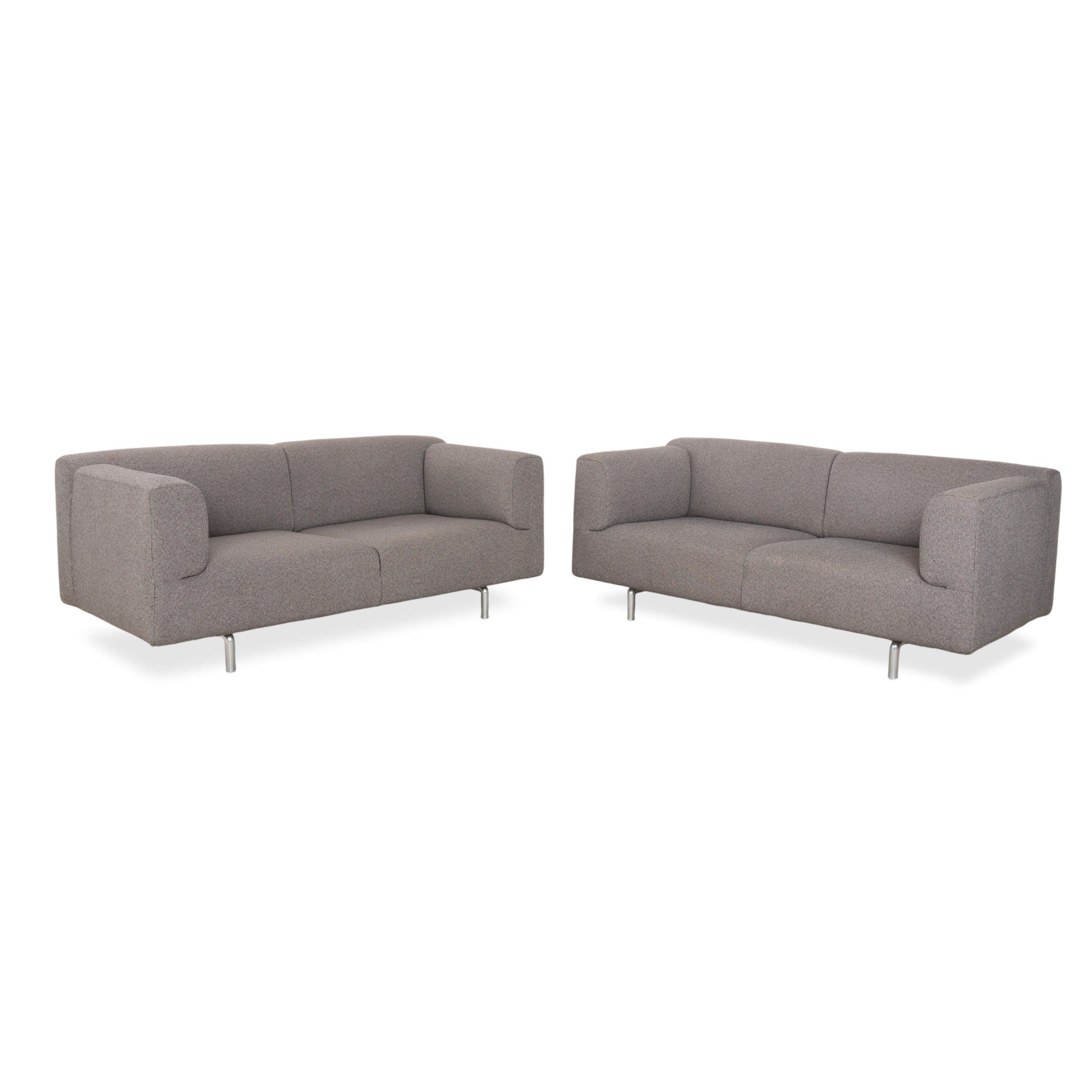 Cassina Met 250 Stoff Zweisitzer Grau Beige Sofa Couch