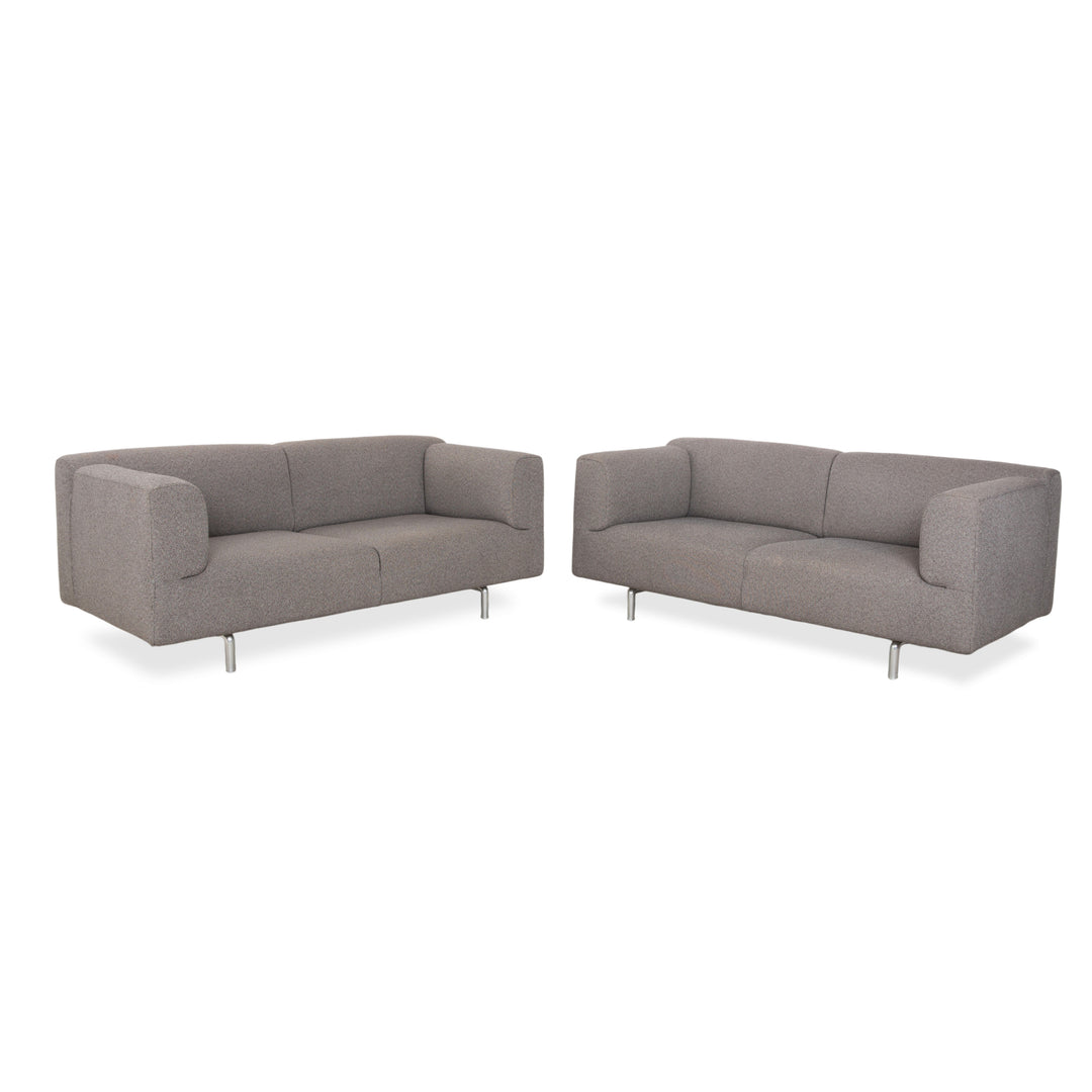 Canapé deux places Cassina Met 250 en tissu gris beige