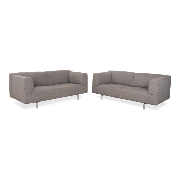Canapé deux places Cassina Met 250 en tissu gris beige