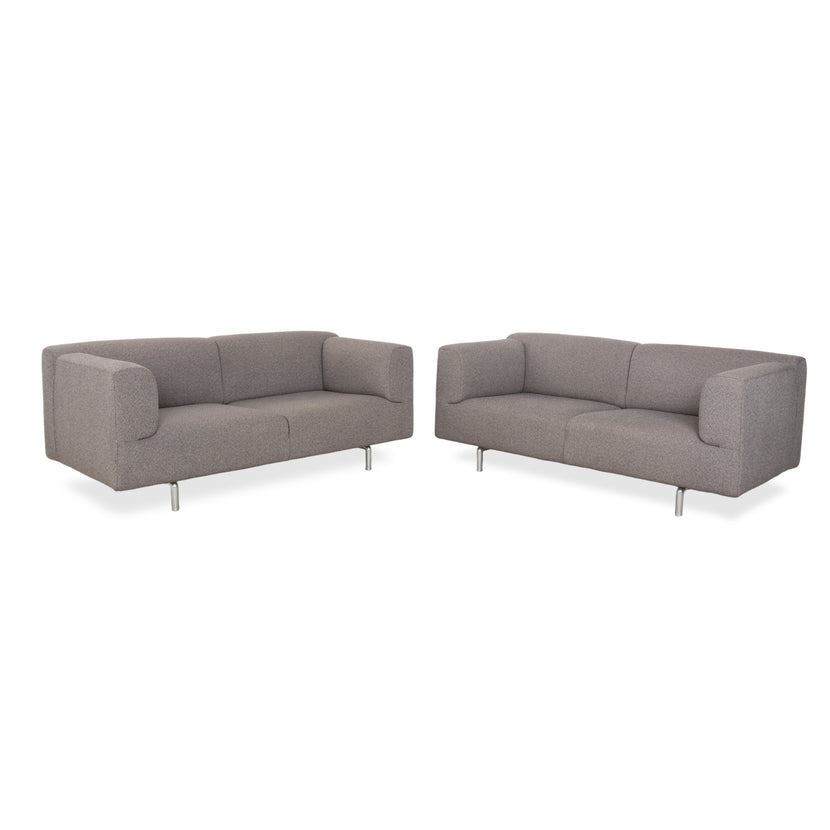 Cassina Met 250 Stoff Zweisitzer Grau Beige Sofa Couch